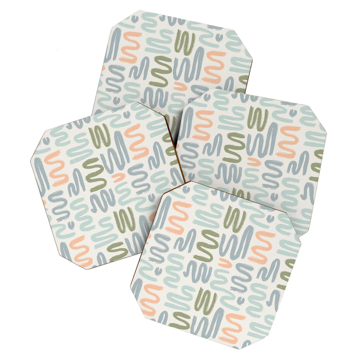Coastal Squiggles Coaster Gallery Image 1