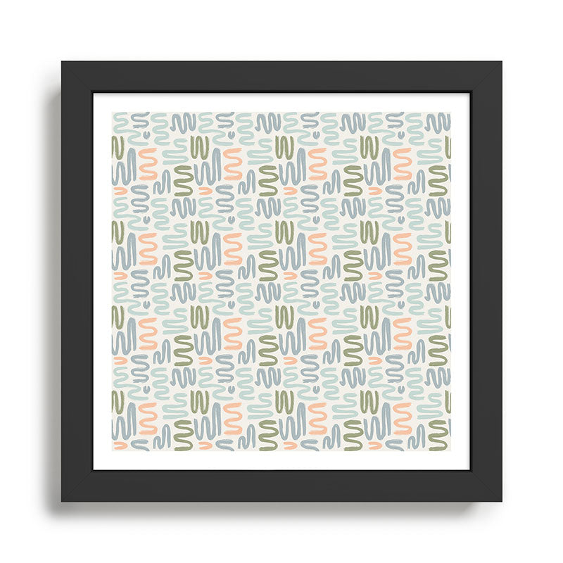 Coastal Squiggles Framed Art Print Gallery Image 1