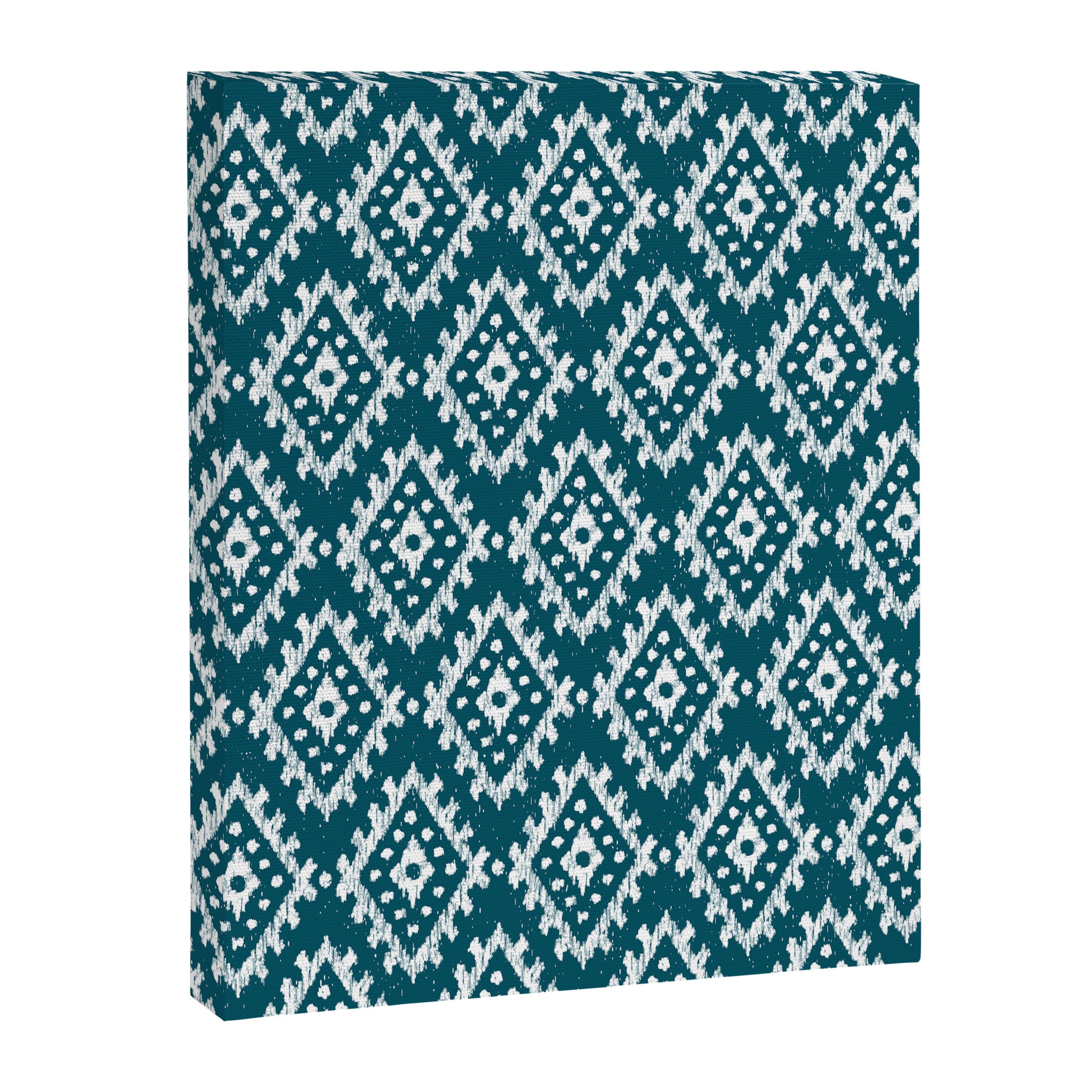 Coastl Ikat | Lagoon Blue Canvas Print Gallery Image 8