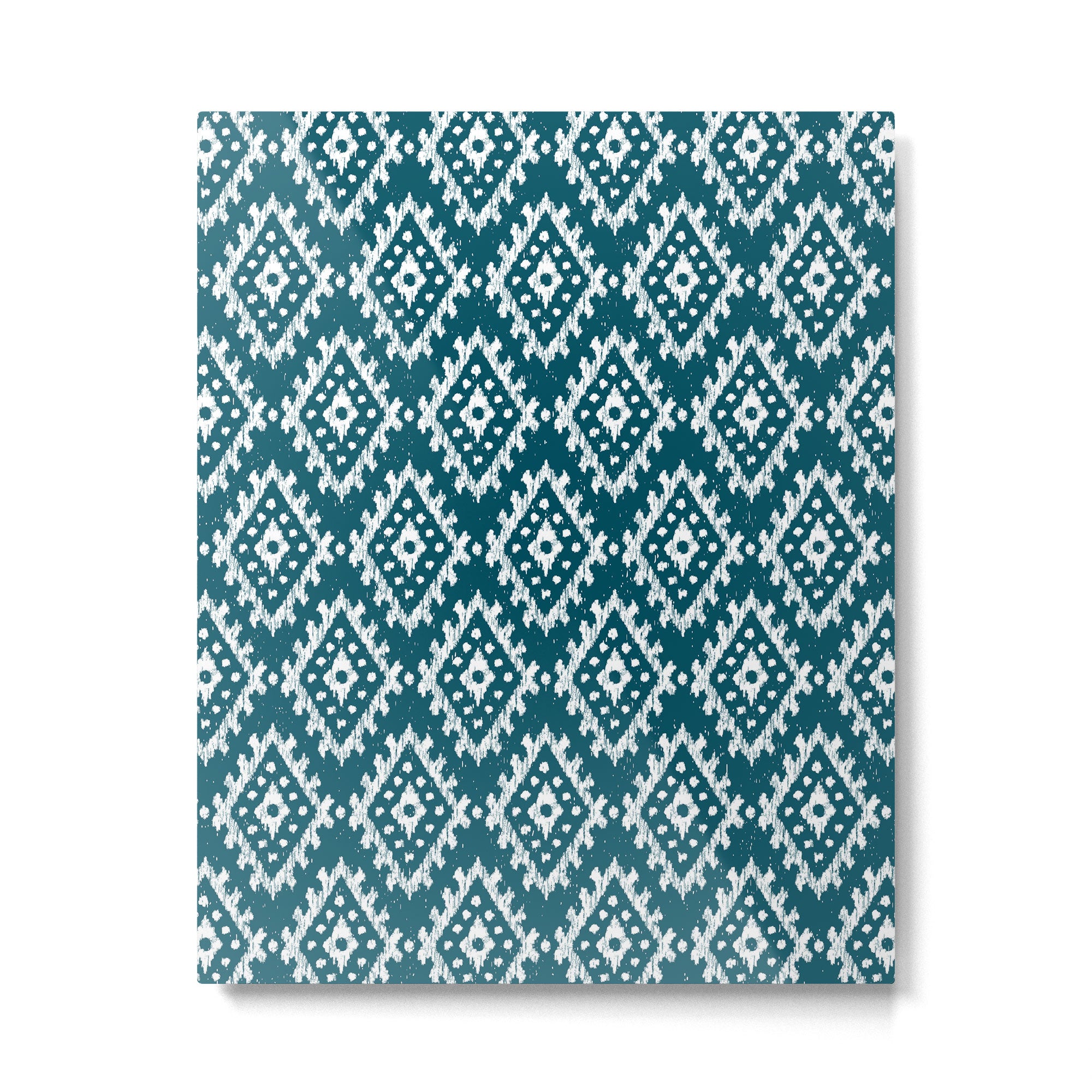Coastl Ikat | Lagoon Blue Metal Print Gallery Image 6