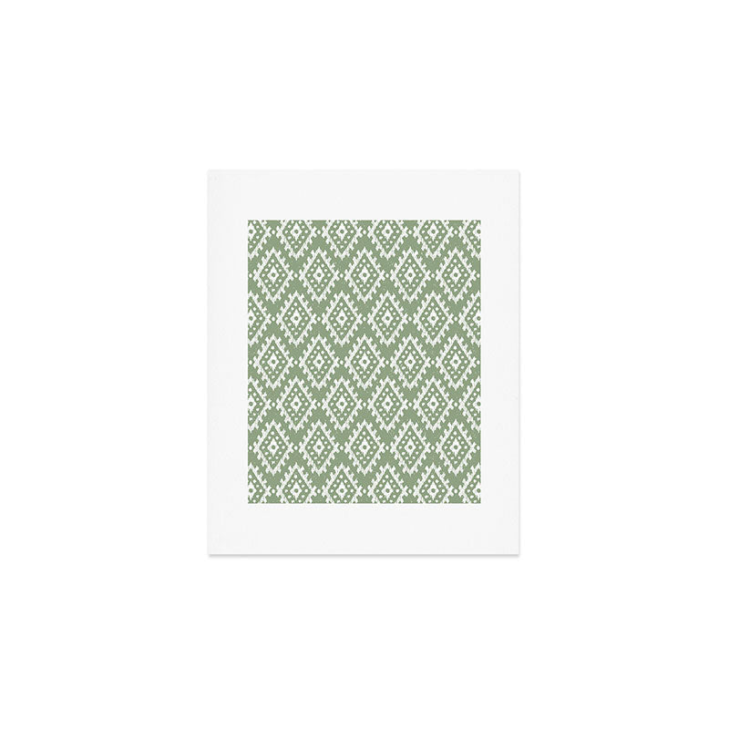 Coastl Ikat | Pistachio Art Print Gallery Image 1
