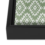 Coastl Ikat | Pistachio Framed Canvas Print Gallery Image 3