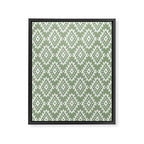 Coastl Ikat | Pistachio Framed Canvas Print Gallery Image 8