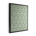 Coastl Ikat | Pistachio Framed Canvas Print Gallery Image 2