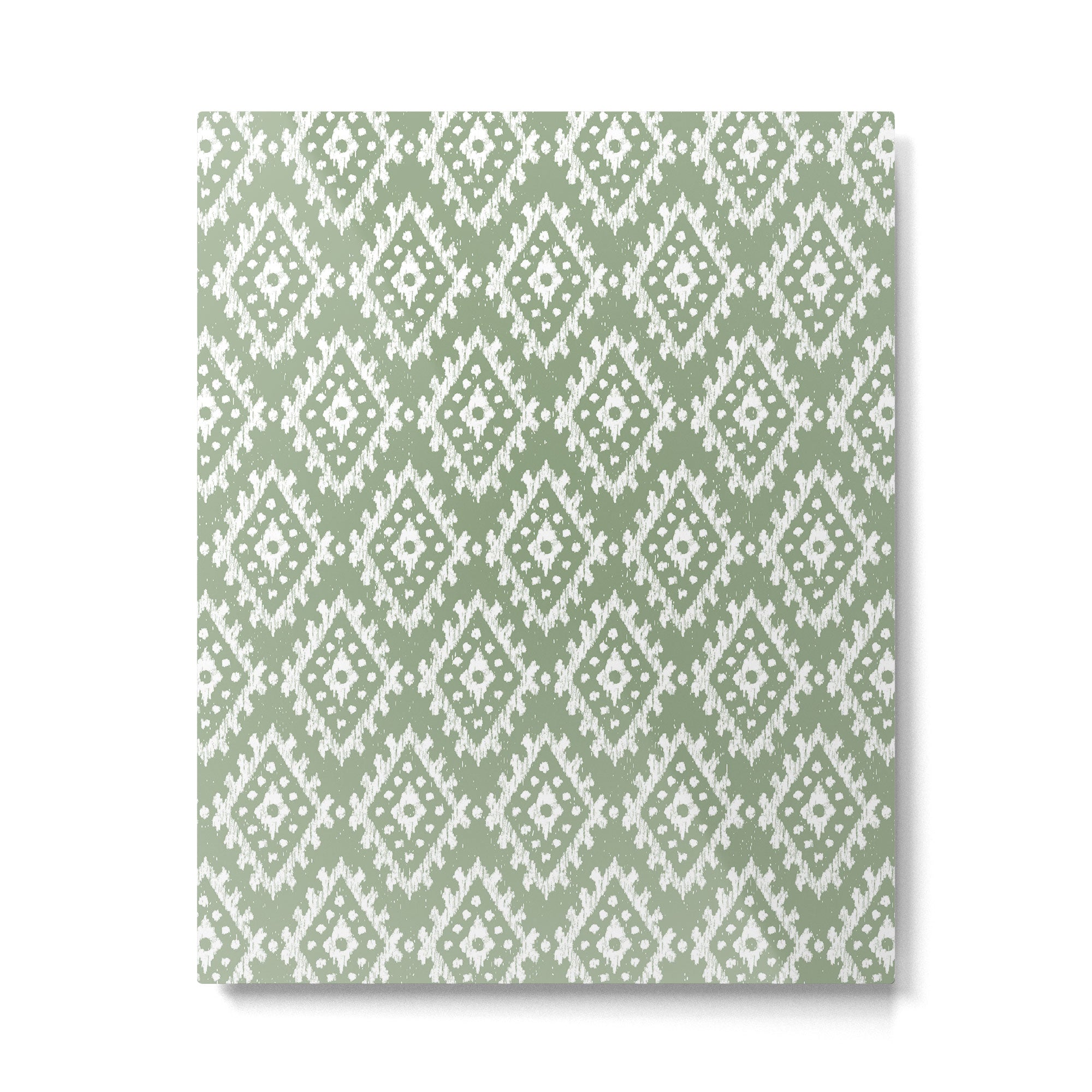 Coastl Ikat | Pistachio Metal Print Gallery Image 6