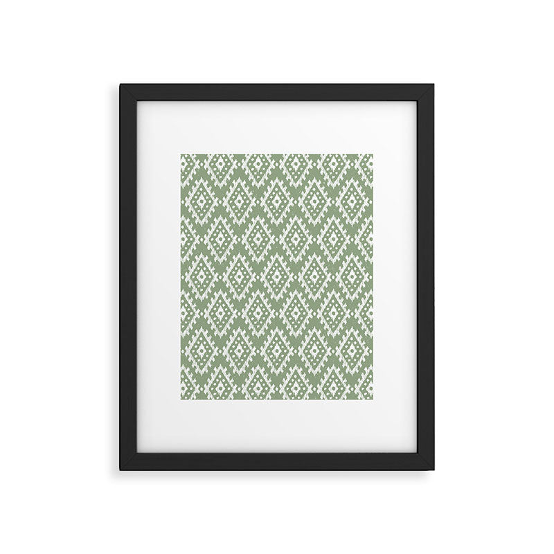 Coastl Ikat | Pistachio Framed Art Print Gallery Image 6