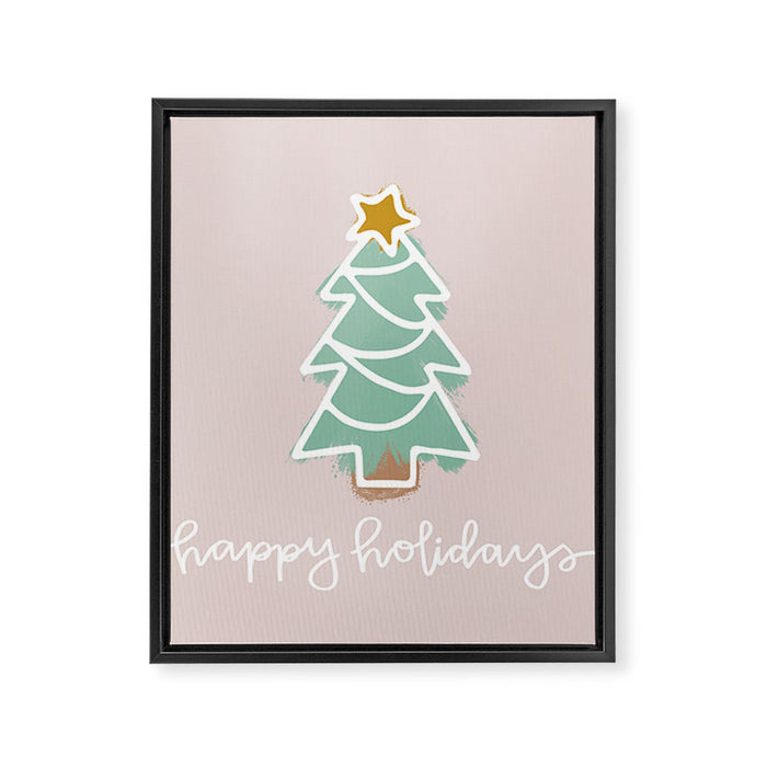 CoastL Christmas Light Blush  Framed Canvas Print Gallery Image 1