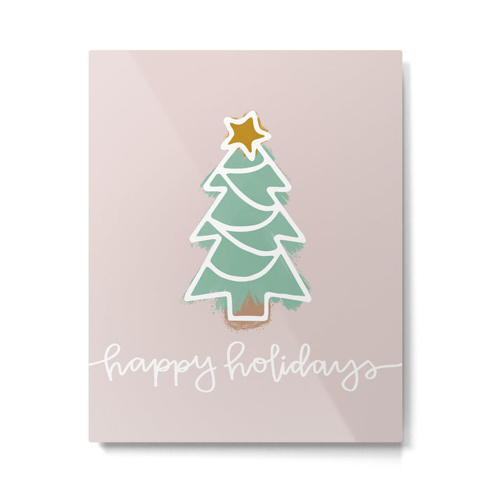 CoastL Christmas Light Blush  Metal Print Gallery Image 1