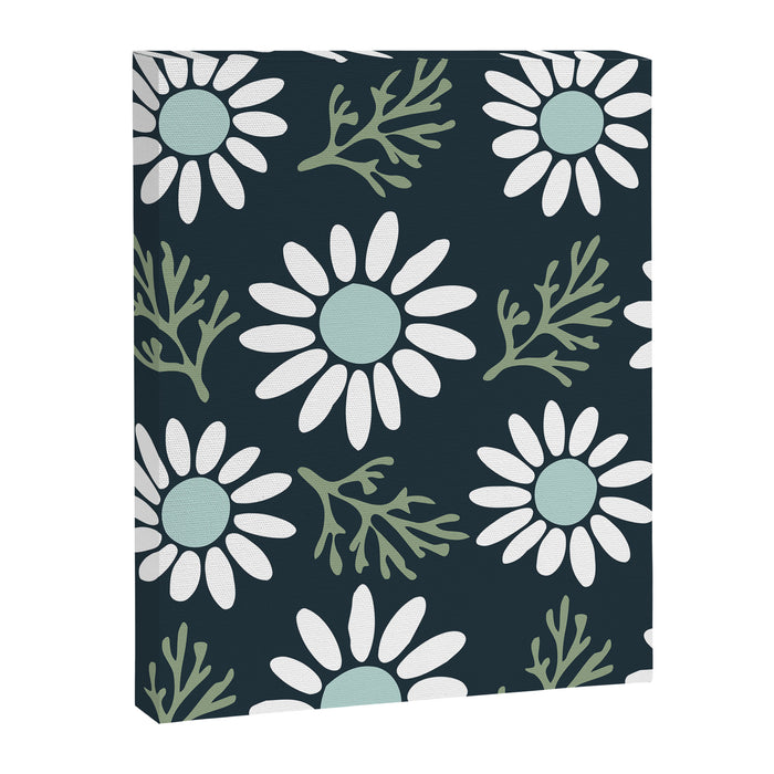 Coming Up Daisies . Navy Canvas Print Gallery Image 1