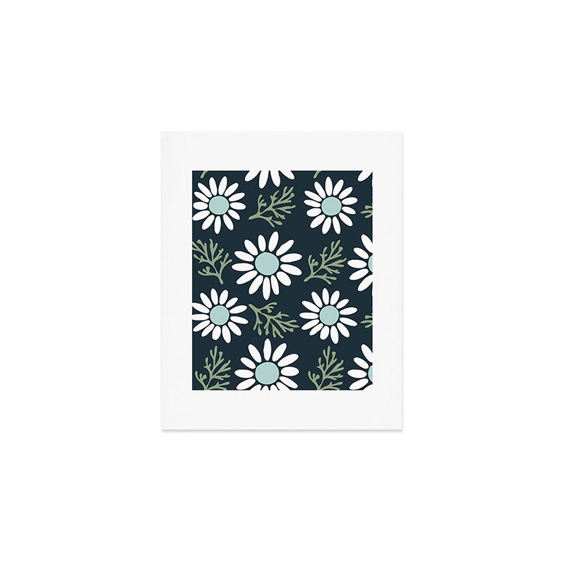 Coming Up Daisies . Navy Art Print Gallery Image 1