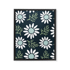 Coming Up Daisies . Navy Framed Canvas Print Gallery Image 8