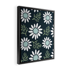 Coming Up Daisies . Navy Framed Canvas Print Gallery Image 2