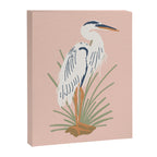Coastal Cranes Peachy Pink Canvas Print Gallery Image 8