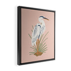 Coastal Cranes Peachy Pink Framed Canvas Print Gallery Image 2
