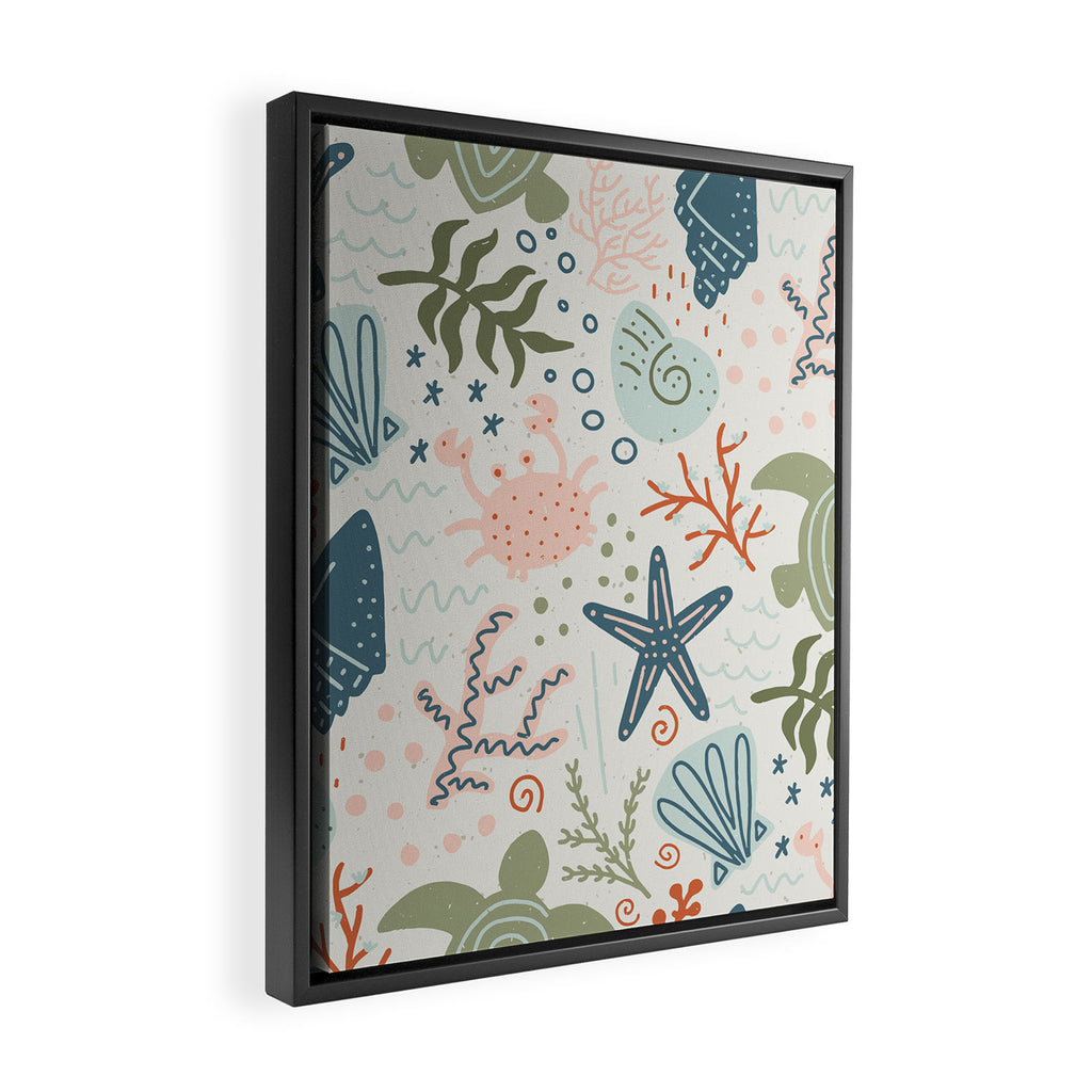 Day at the Beach Framed Canvas Print Gallery Image 2
