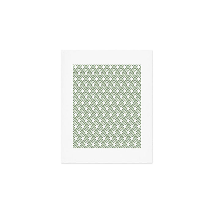 Diamond Arrows . Pistachio Green Art Print Gallery Image 1