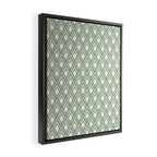 Diamond Arrows . Pistachio Green Framed Canvas Print Gallery Image 2