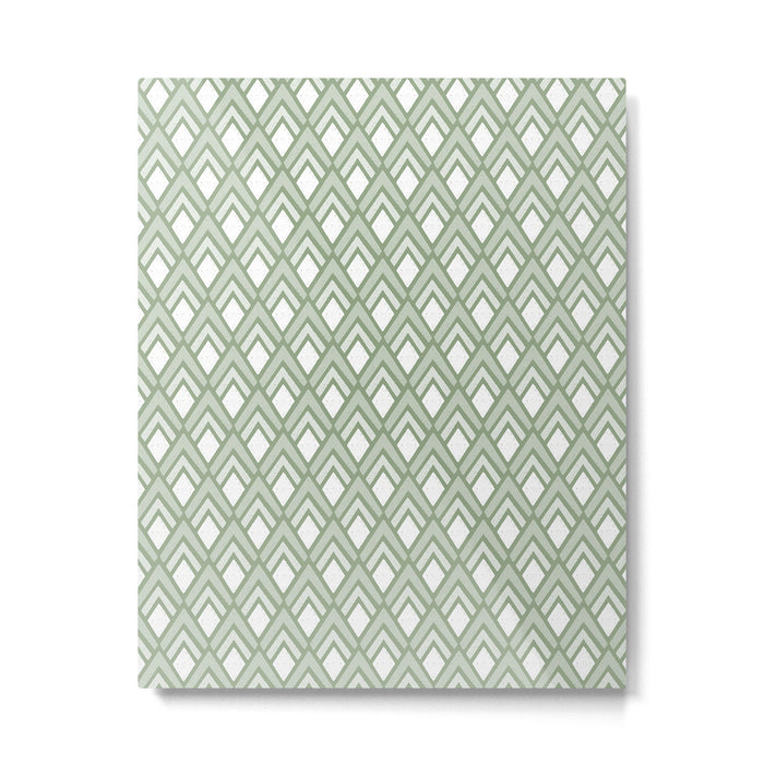 Diamond Arrows . Pistachio Green Metal Print Gallery Image 1