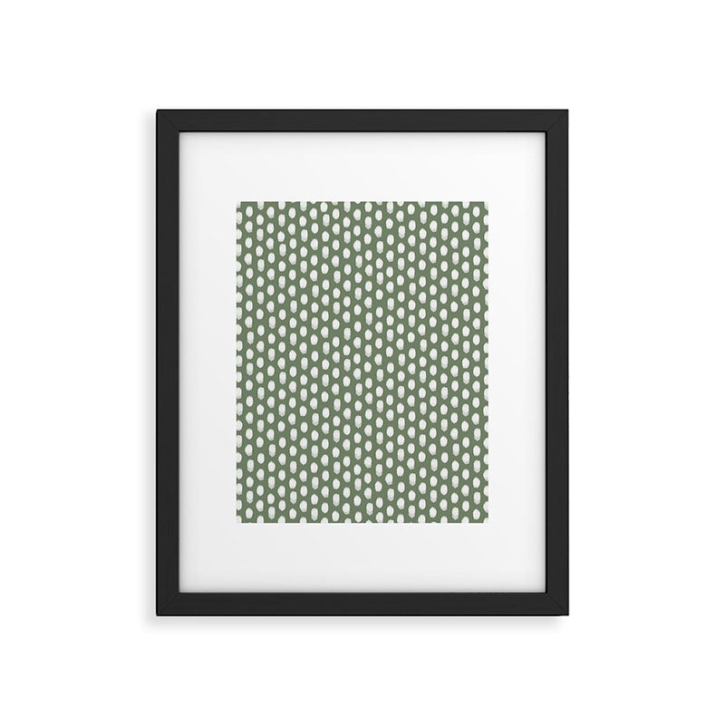Dots . Green Framed Art Print Gallery Image 5