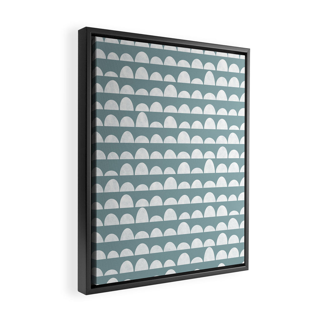 Dunes (denim blue) Framed Canvas Print Gallery Image 2