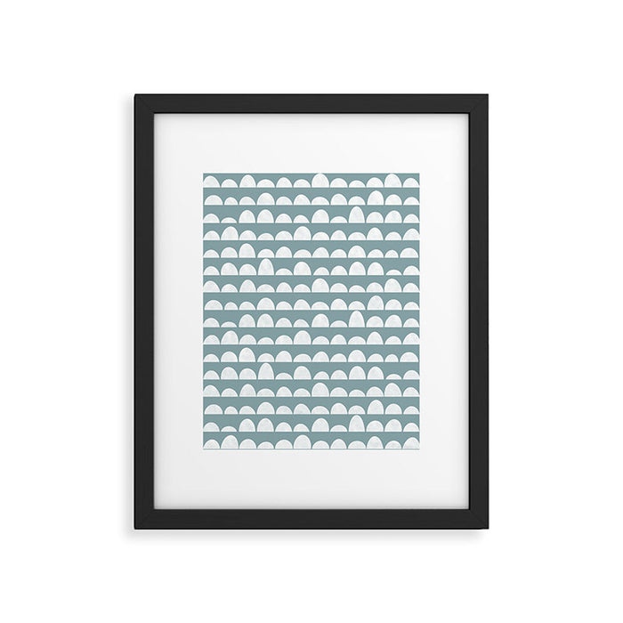 Dunes (denim blue) Framed Art Print Gallery Image 1