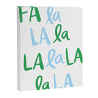 Fa La La . Bold green and winter blue  Canvas Print Gallery Image 8