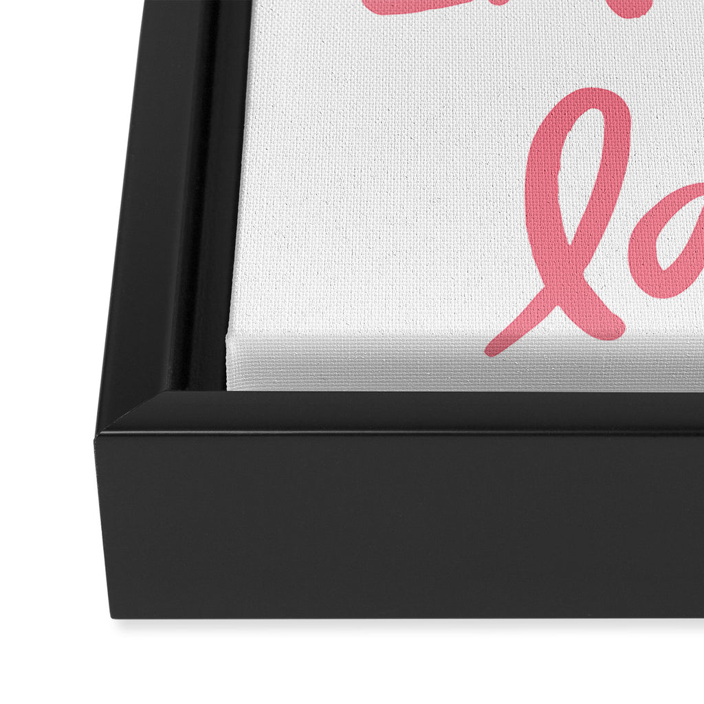 Fa La La . Pop pink Framed Canvas Print Gallery Image 3