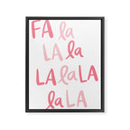 Fa La La . Pop pink Framed Canvas Print Gallery Image 6