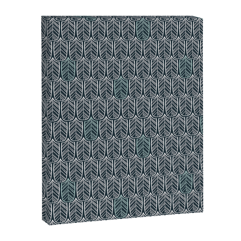 Feather Tile Navy Canvas Print Gallery Image 8