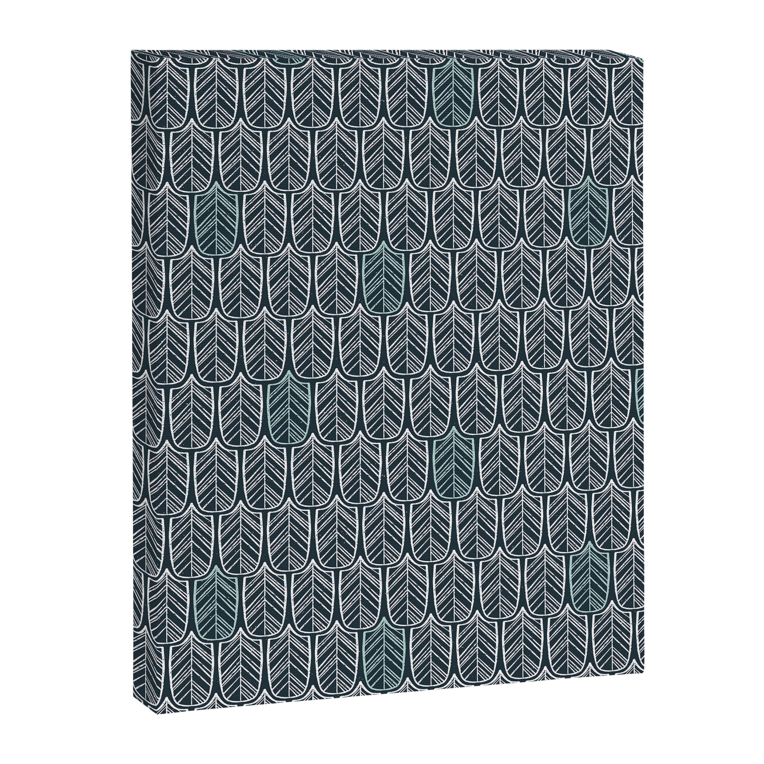 Feather Tile Navy Canvas Print Gallery Image 8