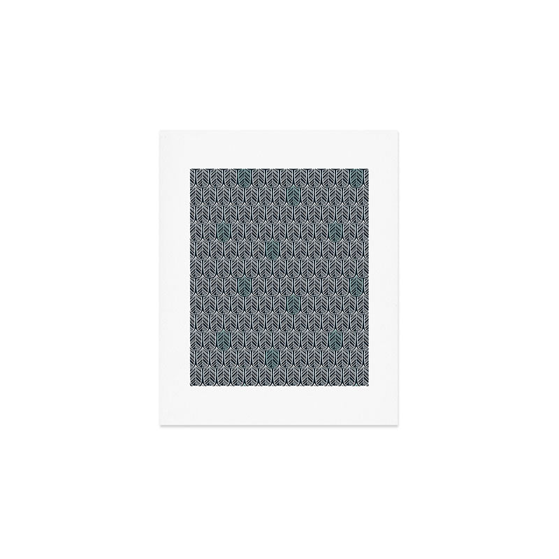 Feather Tile Navy Art Print Gallery Image 1