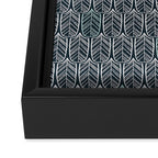 Feather Tile Navy Framed Canvas Print Gallery Image 3