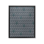 Feather Tile Navy Framed Canvas Print Gallery Image 8