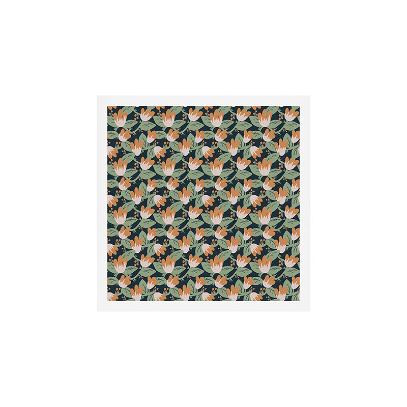 Floral Vines . Navy Art Print Gallery Image 1