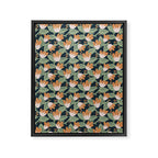 Floral Vines . Navy Framed Canvas Print Gallery Image 8