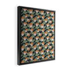 Floral Vines . Navy Framed Canvas Print Gallery Image 2