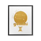 Gemini Constellation Framed Canvas Print Gallery Image 6