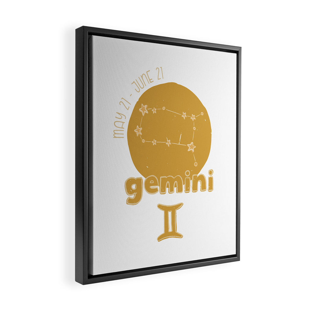 Gemini Constellation Framed Canvas Print Gallery Image 2