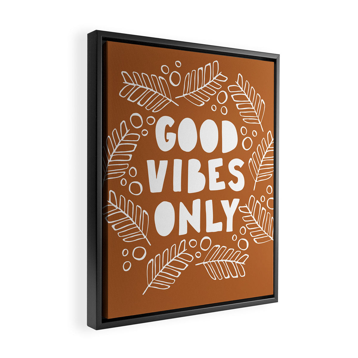 Good Vibes Only | Copper Framed Canvas Print Gallery Image 2