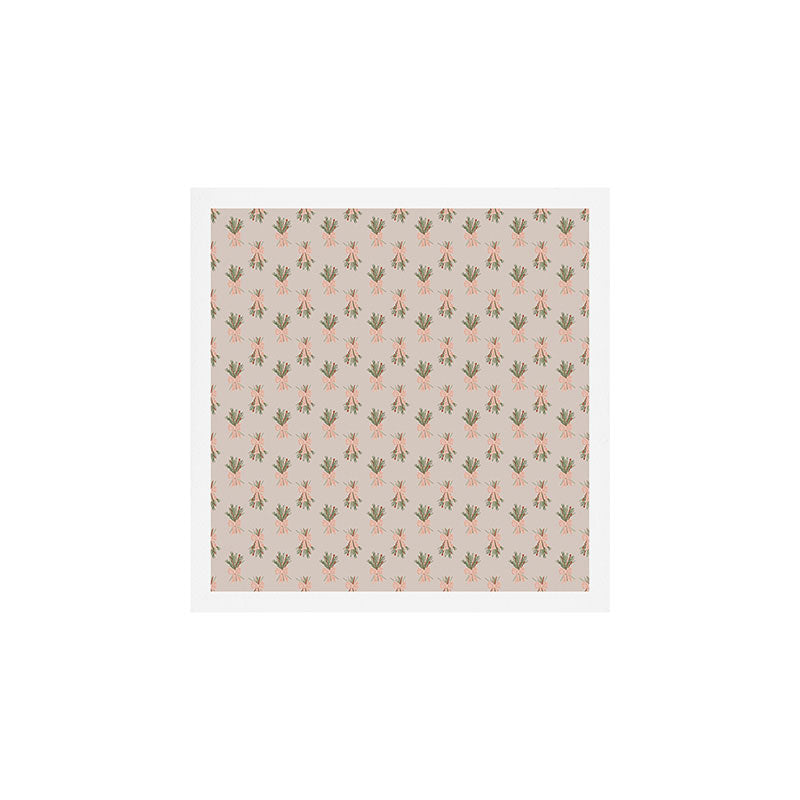 Holiday Bow-quet . Neutral Art Print Gallery Image 1