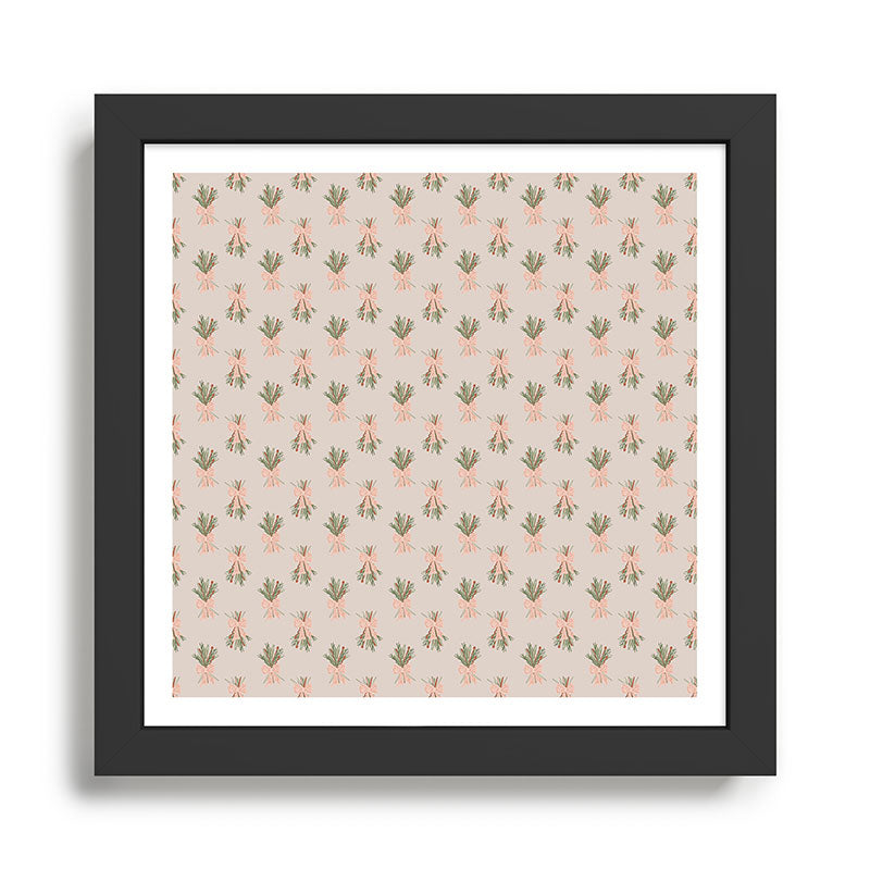 Holiday Bow-quet . Neutral Framed Art Print Gallery Image 1