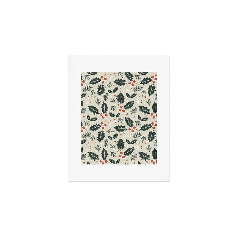 Holly Days . Neutral Art Print Gallery Image 1
