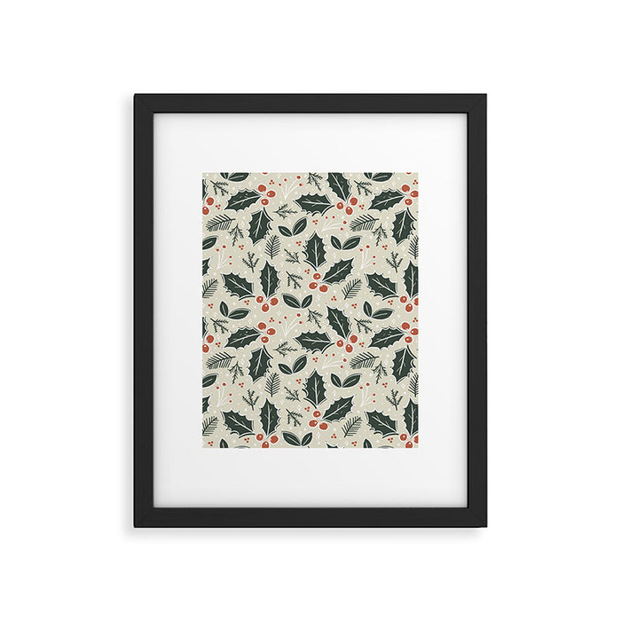 Holly Days . Neutral Framed Art Print Gallery Image 1