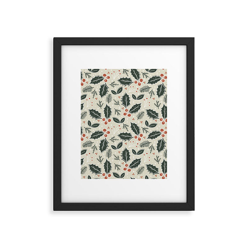 Holly Days . Neutral Framed Art Print Gallery Image 6