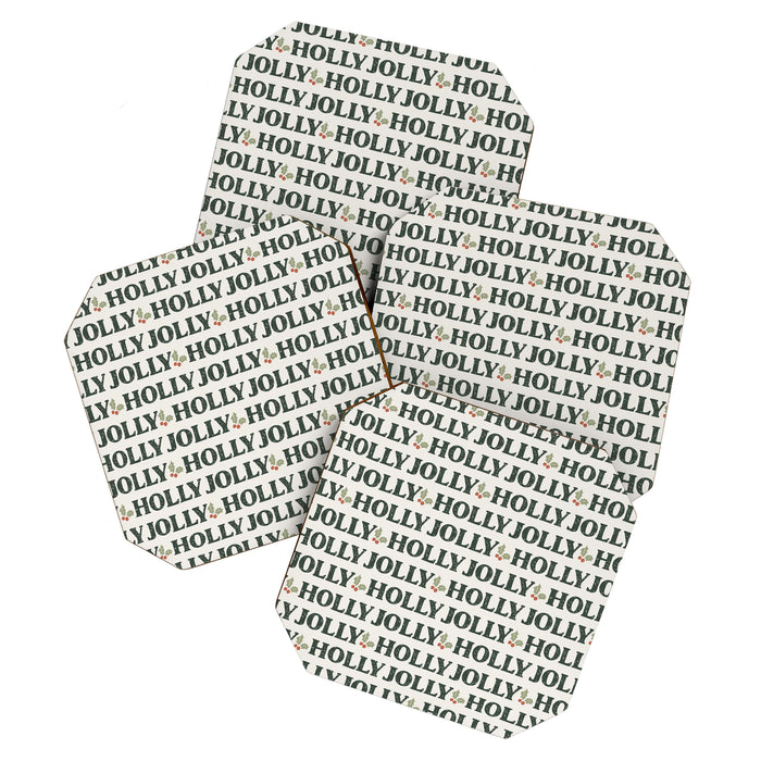 Holly Jolly Neutral Coaster Gallery Image 1