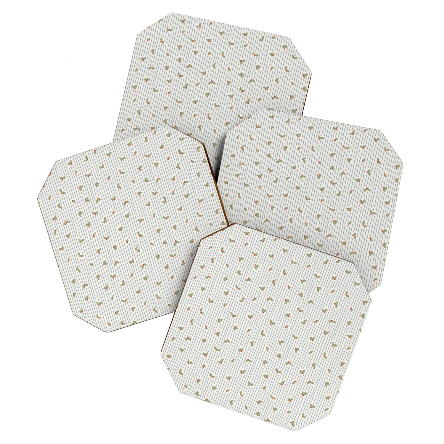 Holly Stripe Coaster Gallery Image 1