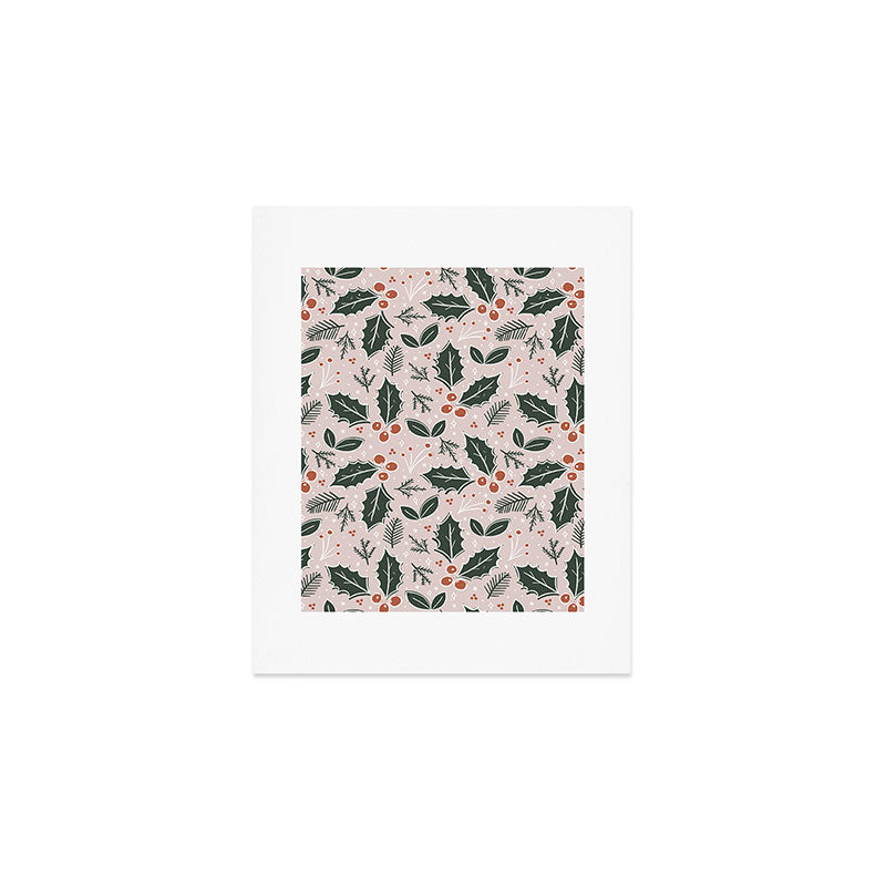 Holly-days . Light Blush Art Print Gallery Image 1