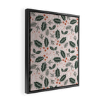 Holly-days . Light Blush Framed Canvas Print Gallery Image 2