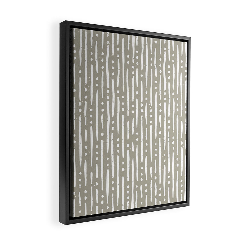 Line Up in Sand Framed Canvas Print Gallery Image 2