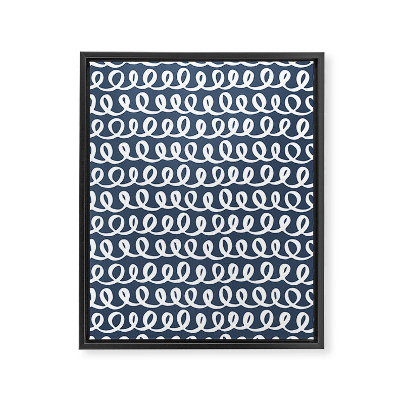 Loop da Loop . Classic Blue Framed Canvas Print Gallery Image 8